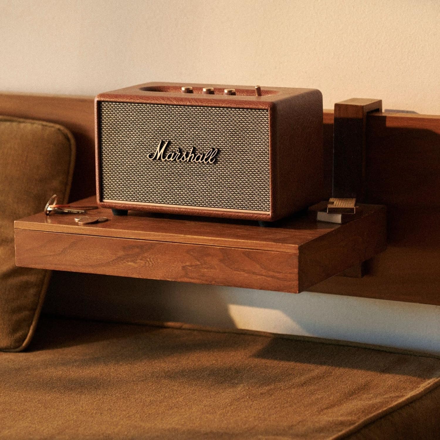Marshall Acton III 60 W Bluetooth Powered Home Speaker, Brown