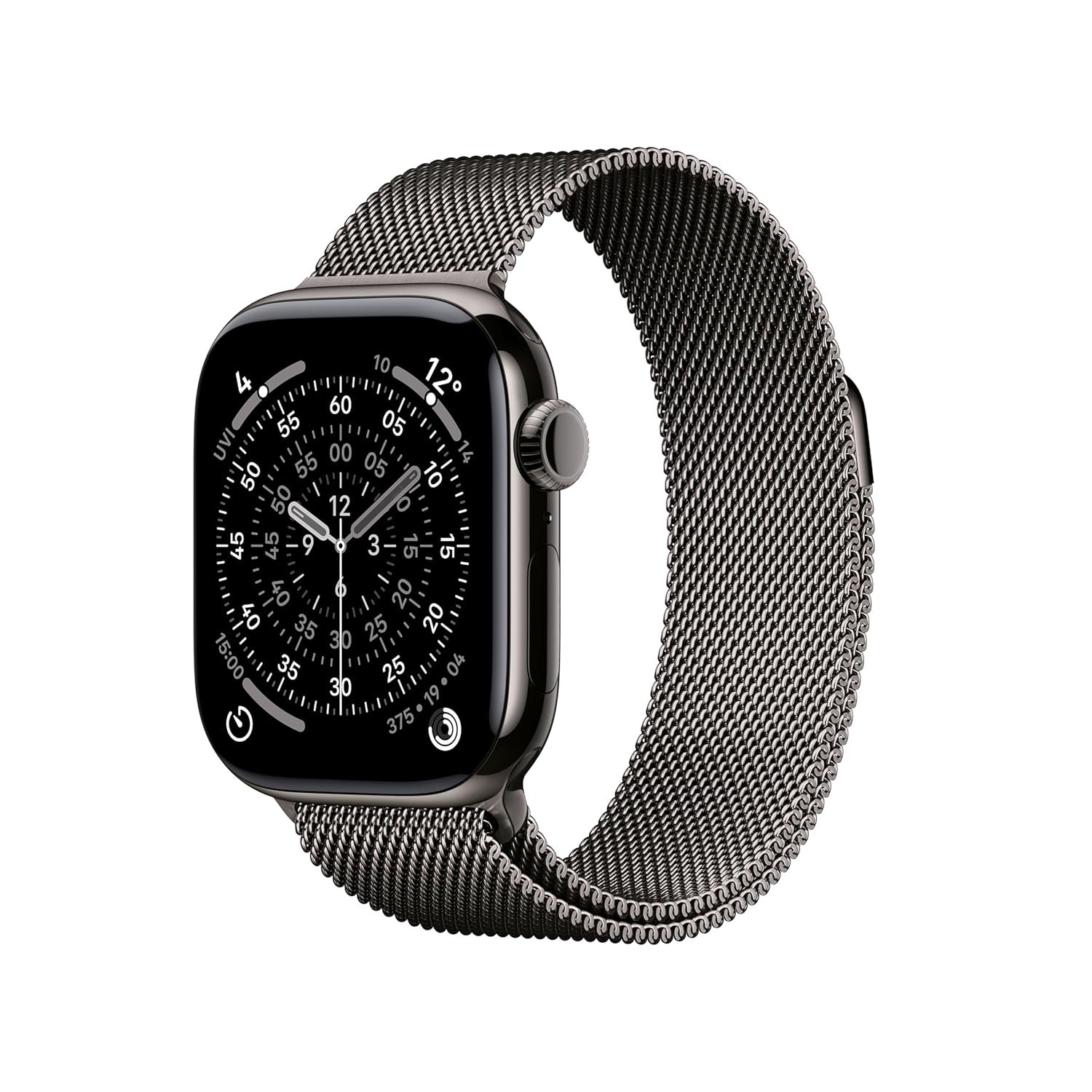 Apple Watch Series 11 GPS + Cellular 42mm Natural Titanium Case with Stone Grey Sport Band - S/M